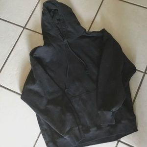 black oversized hoodie